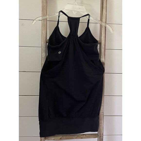 Lululemon No Limits Tank Top Loose Fit with Built-In Sports Bra Black 4 Black - Picture 2 of 5